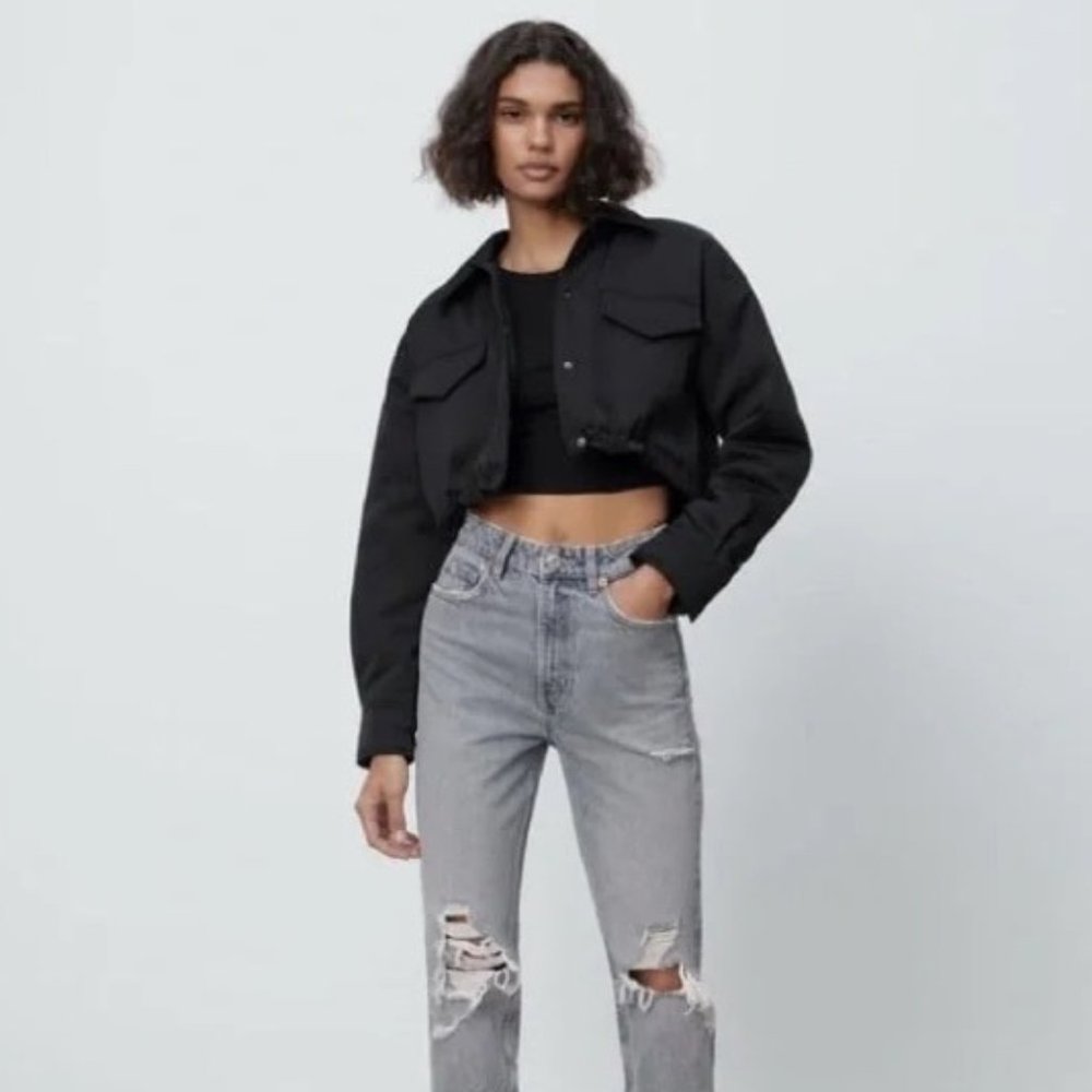 NWOT Cropped Padded Jacket